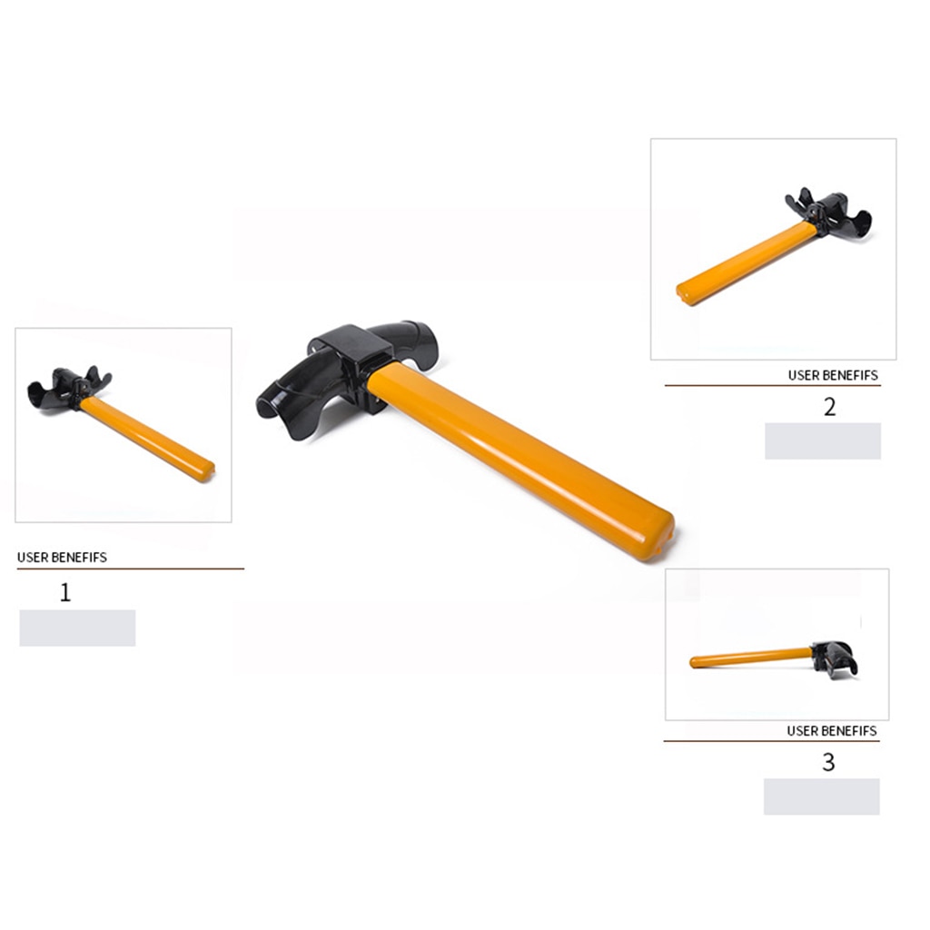 1x Car Steering Wheel Lock T Style Anti Theft Security Rotary Top Mount Steering Wheel Lock For Truck Car Aluminum Alloy Devices