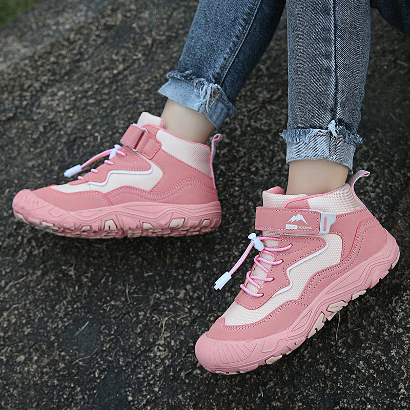 Kids Hiking Boots Toddler Girls Boys Hiking Shoes Anti-Collision Non-Slip Athletic Outdoor Trekking Boots