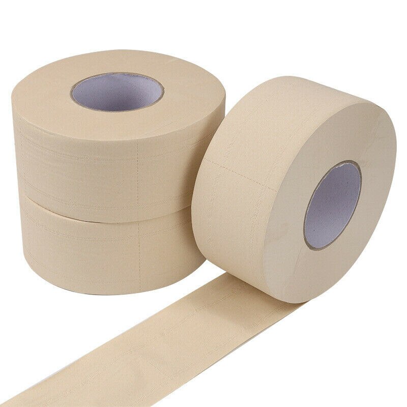Haushalts Wc Papier Groß Rollen Schlecht Gewebe Rollen Pack Schlecht Natürlichen Ultra Weiche 4 Lage 500g/rollen roh rollen Gewebe Papier