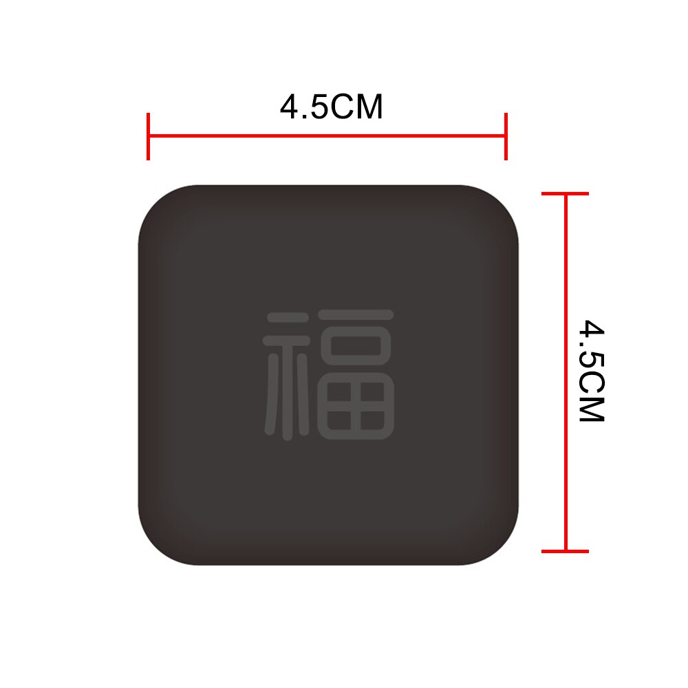 Silicone Door Handle Bumpers Self Adhesive Deurstopper Protection Porte Pad Shock Mute Blessing Square Wall Protector Pad: Black