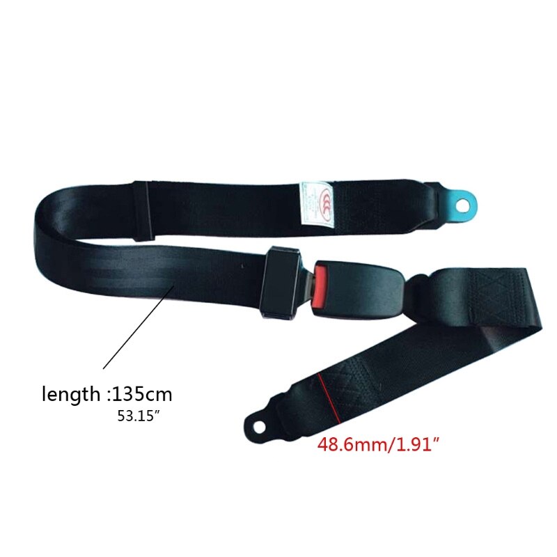 Safety Two Point Adjustable Belt Black Universal Car Vehicle Seat Belt Extension Extender Strap