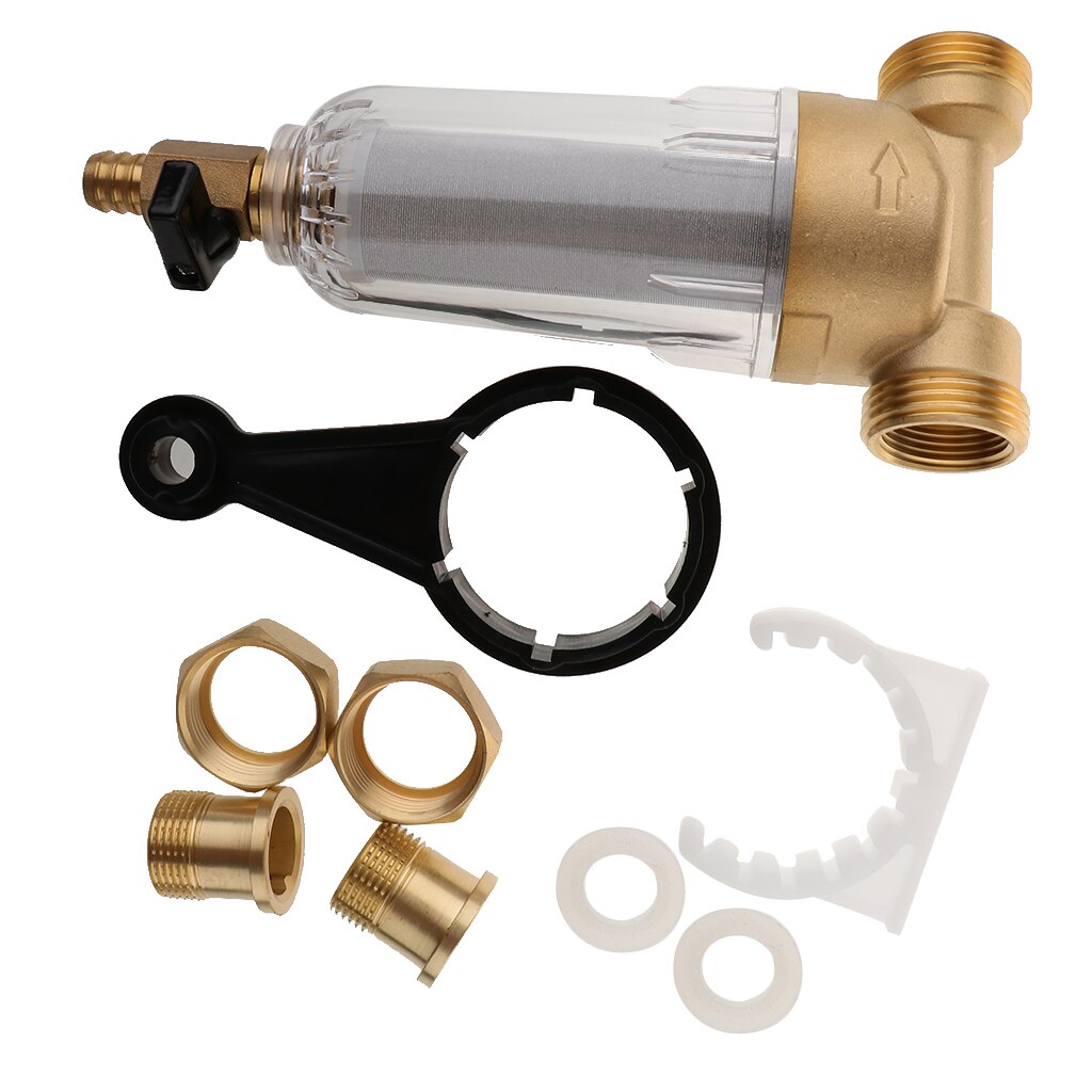 Reusable Sediment Spin Down Replacement Water Pre Filter Water System Kitchen Dishwasher and Water Operated Equipment: Yellow