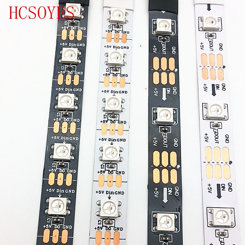 DC 5V 5m/lots WS2812B RGB led strip 30/60leds/m ws2811ic Built-in individually addressable smart strip