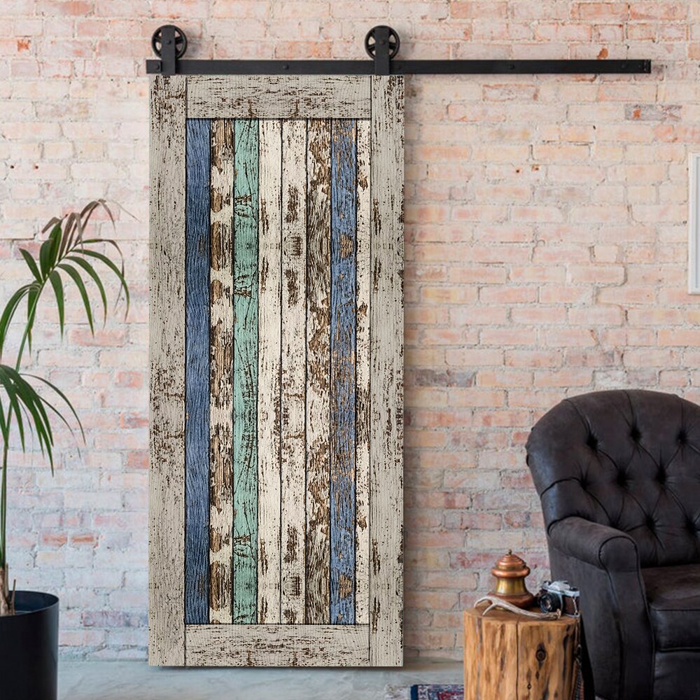 3D grano de madera repujado PVC antigua puerta de madera pegatina adhesivo decoración del hogar papel pintado impermeable a prueba de rasgaduras póster de pared mural calcomanías: dm087