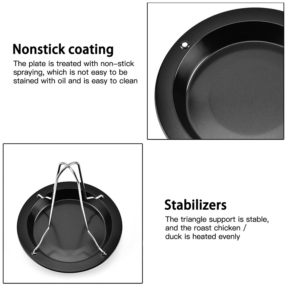 Geen-Sticky Gebraden Kip Houder Rvs Rechtop Koffiebrander Rack Bbq Stand Gegrilde Pan Party Keuken Accessoires