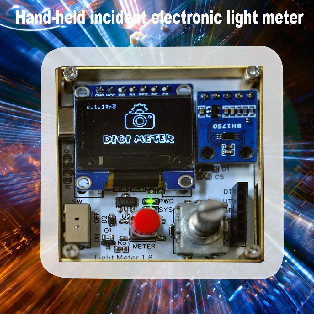 Portable Handheld Incident Electronic Light Meter With Meter Back Acrylic Flash Panel Light Mode Digi Compatible X0K0