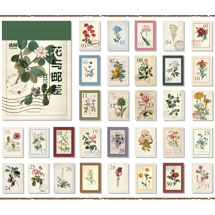 Vanyi 12 designs samling år bokstav fyrkantig diy hangtag scrapbooking/korttillverkning/journalföringsprojekt med hålkort: 4