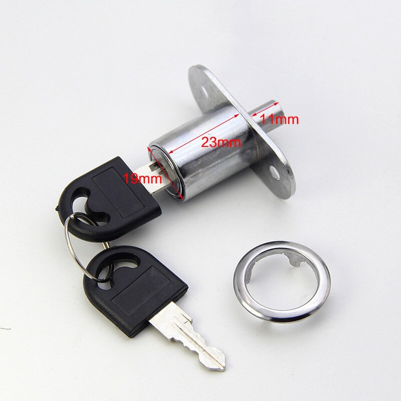 Useful Cam Cylinder Locks 23/32mm tongue door bolt latch wooden Cabinet wardrobe Sliding door With key alloy Furniture Hardware