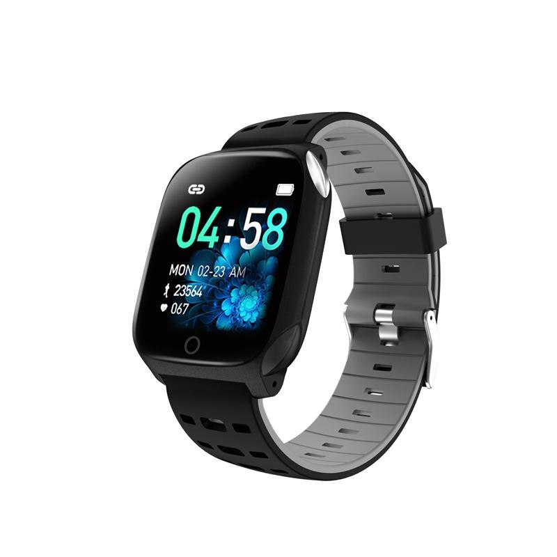 696 f16 smart armbånd ekg + ppg skridttæller alarmur smart ur mænds puls blodtryk vandtæt smart armbånd / bånd: Grå