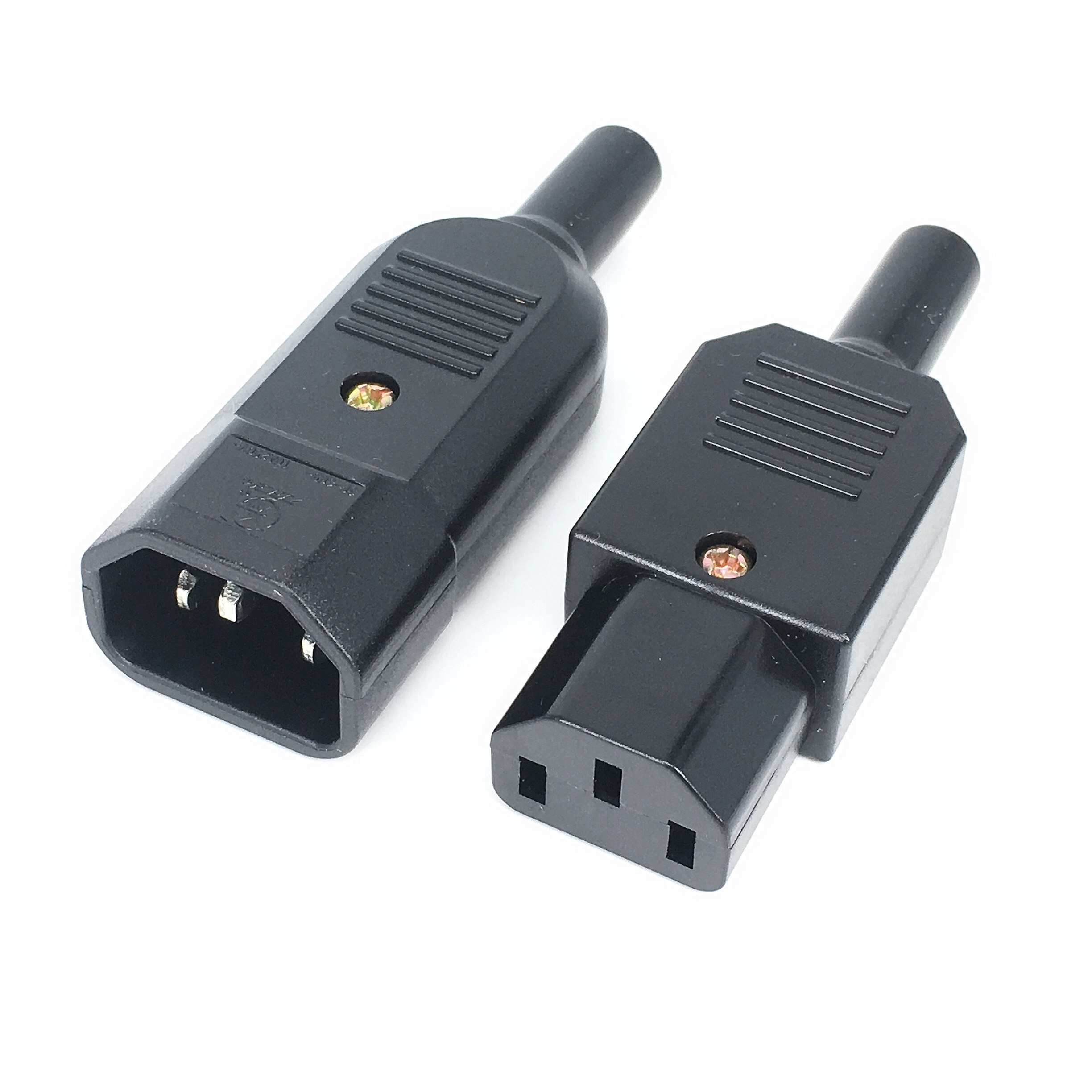 16A 250V IEC Straight Cable Plug Connector C13 C14 Female Male Plug Rewirable Power Connector 3 Pin AC Socket Industrial Plug