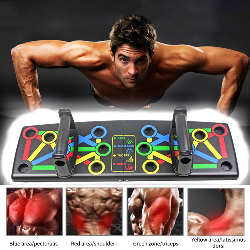 9 in 1 kuntolauta taitettava kehonrakennus push up rack board fitness kattava harjoitus push-up seisoo body harjoitussetti