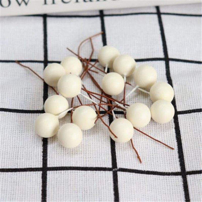 200P Artificial Single Stem Berry 2.76" Length Foam Berries for DIY Home Wedding Box Accessorie Christmas Party Decorative