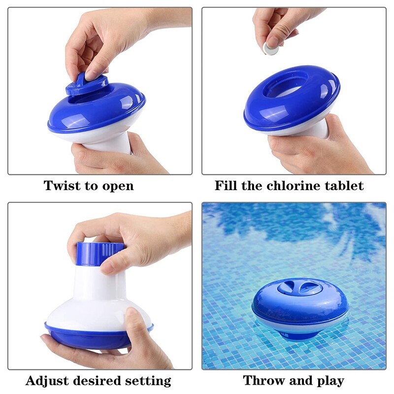 -Chlorine Diffuser, 2 Packs Of Adjustable Floating Chlorine Diffuser Floating Diffuser-for Swimming Pool