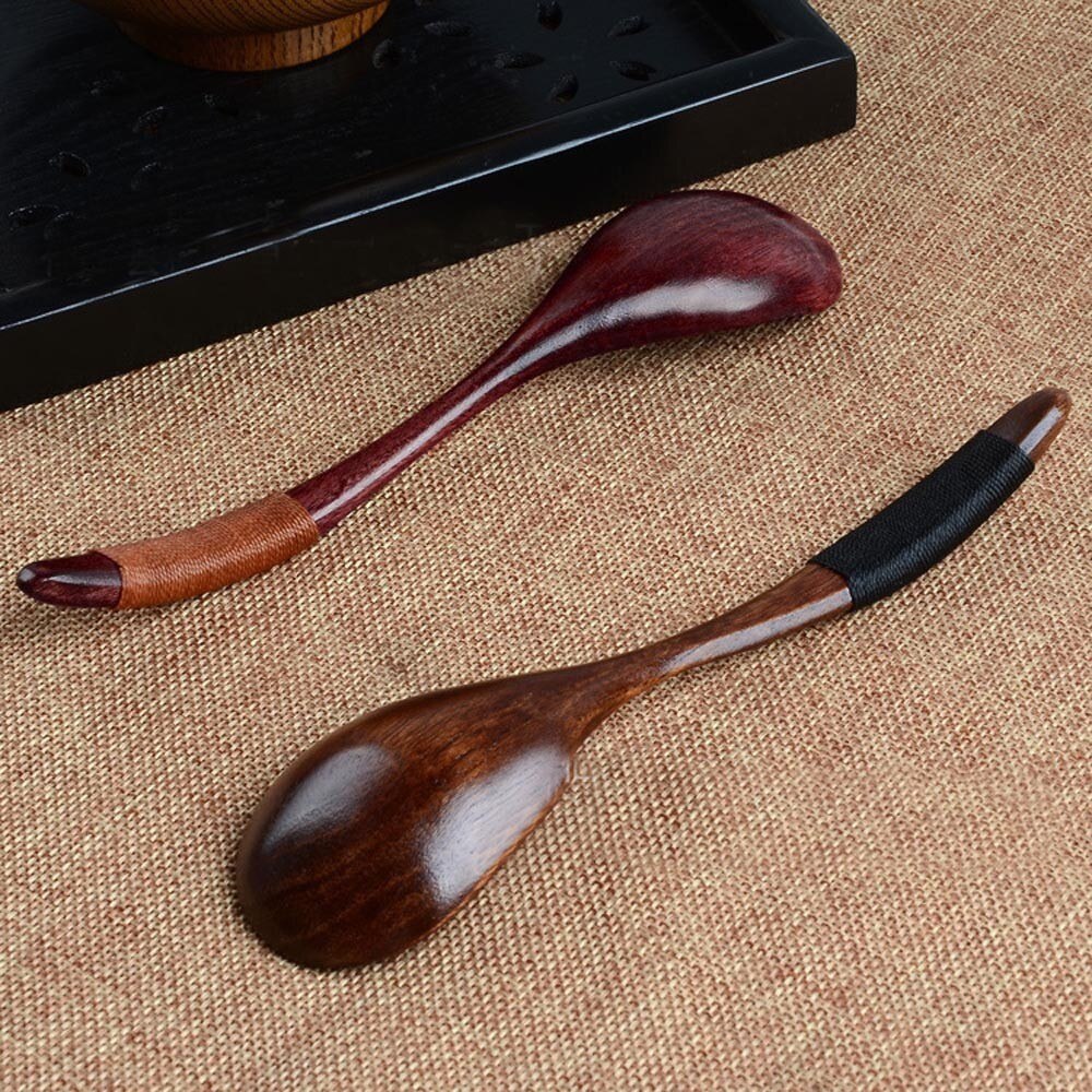 Cuchara para cenas de madera Natural, utensilios para arroz, sopas, Cereales hechos a mano para el hogar, vajilla, cubiertos, cocina, Catering # W3