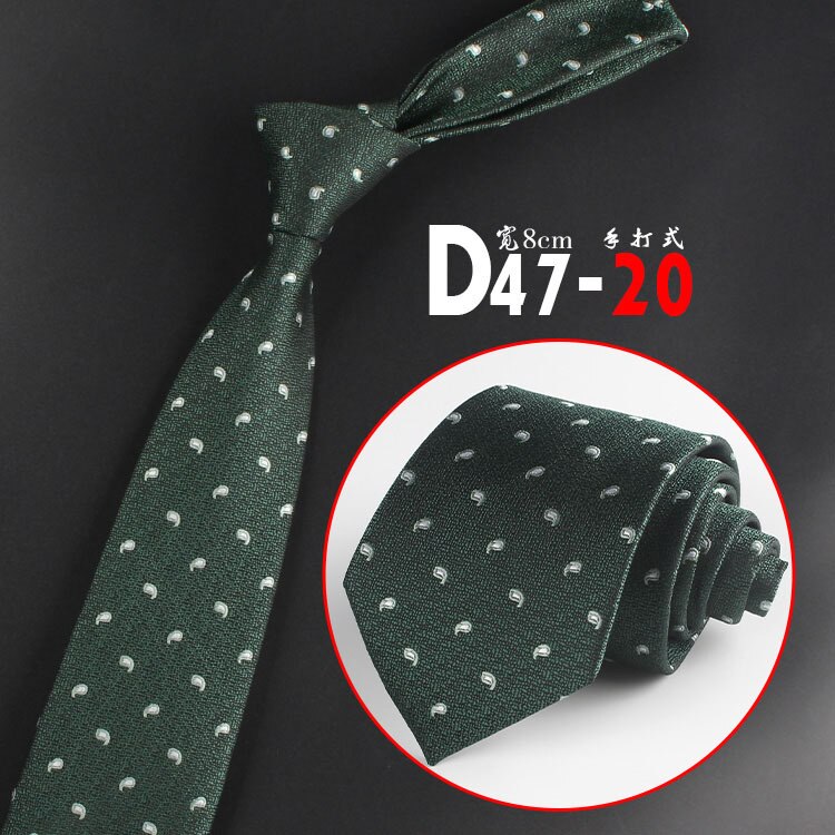 8Cm Jacquard Gestreepte Stropdas Voor Mannen Vrouwen Polyester Elegante Hals Voor Bruiloft Business Volwassen Suits Skinny Ties retro Stropdas: D47-20