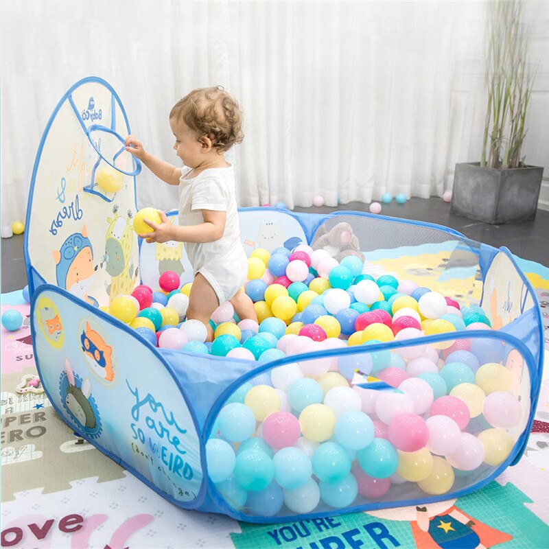 Kids Oceaan Ballenbad Speelgoed Baby Spelen Tent Met Basketbal Pit Pool Handige Draagtas Outdoor Speelgoed Spel Kinderen Oceaan Bal tent