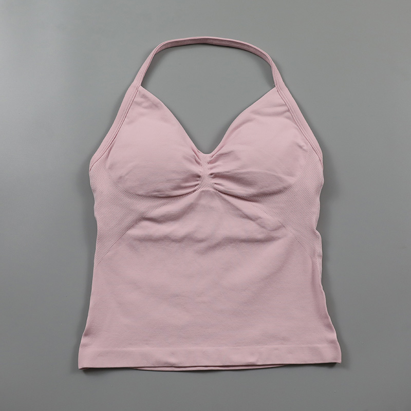 Impact Longline Strappy Top Women Seamless Yoga Tank Tops Ruched Backless Gym Clothes Workout Sleeveless Shirts With Buit In Bra