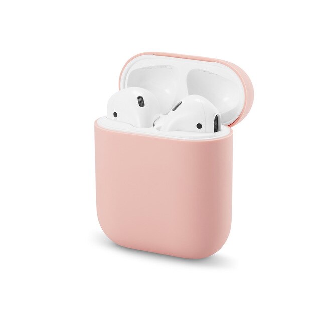 Molle Del Silicone Custodie Per Apple Airpods 1/2 di Protezione Senza Fili di Bluetooth del Trasduttore Auricolare Della Copertura Per Apple Air Baccelli Casella di Ricarica Borse: Pink