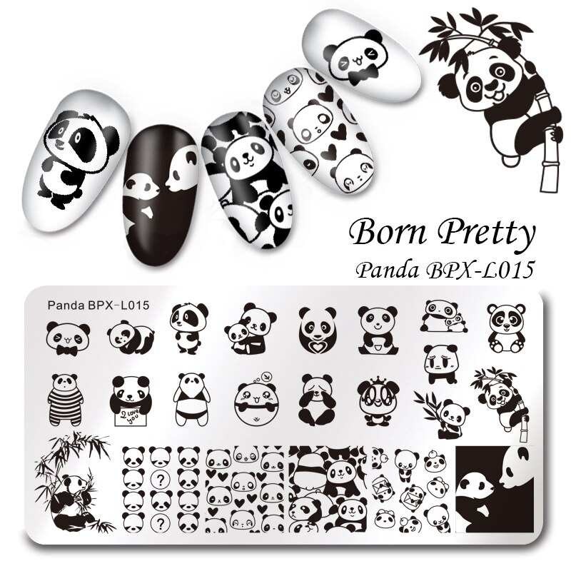 BORN PRETTY série animale estampage plaques timbre modèle hibou fleur Image plaque pochoir ongles outils d'impression: BPX-L015