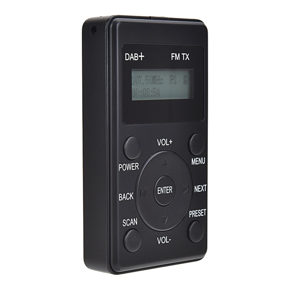 Mini Fm Radio Dab + Fm Ontvanger Met Oortelefoon Draagbare DAB-FM Zender Micro-Usb Oplaadbare Digitale Radio Voor Dagelijks reizen