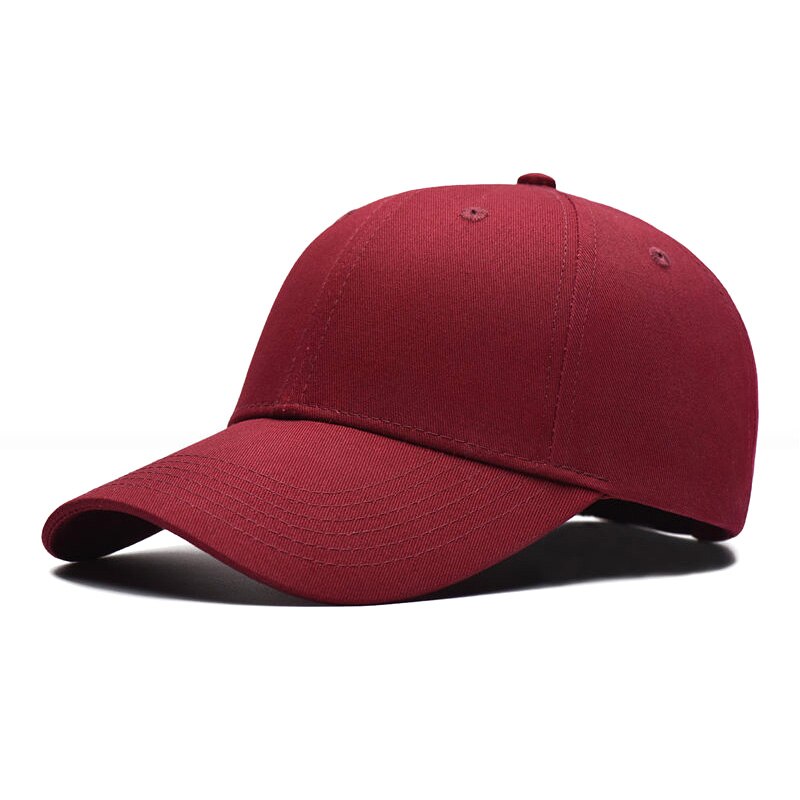 Men Women Black Baseball Cap Snapback Hat Hip-Hop Adjustable Bboy Caps: Wine Red