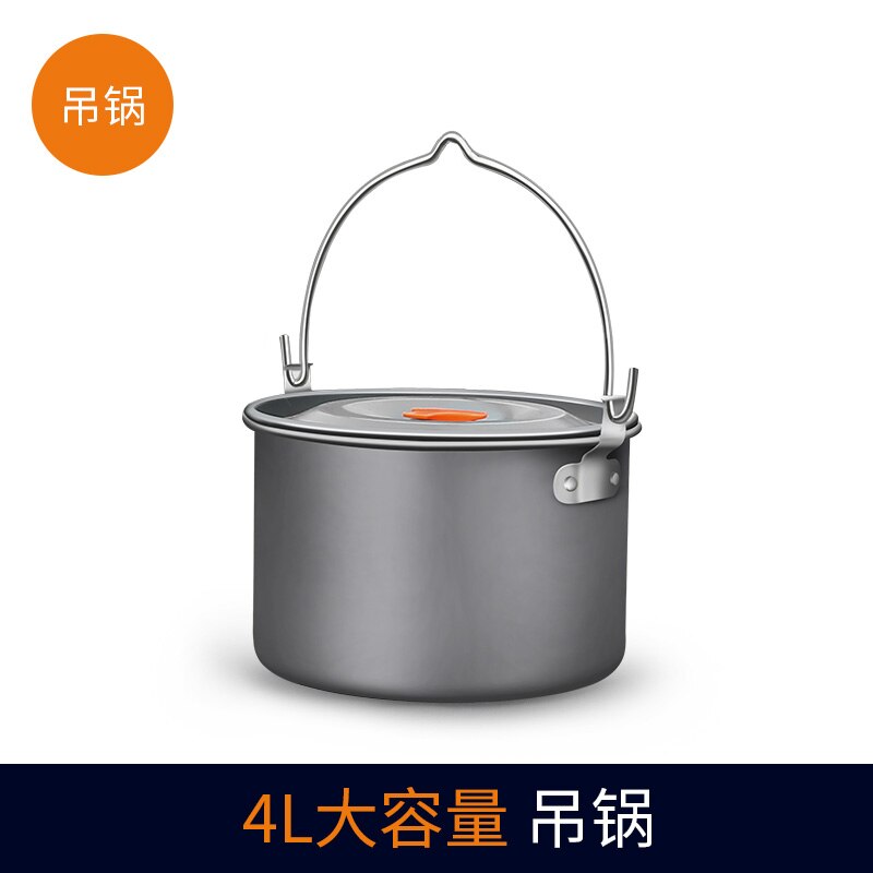 Aluminum Set Camping Travel Equipment Tableware Cookware Outdoor Hiking Camping Cooking Kuchenka Turystyczna Camping Supplies: Style 1