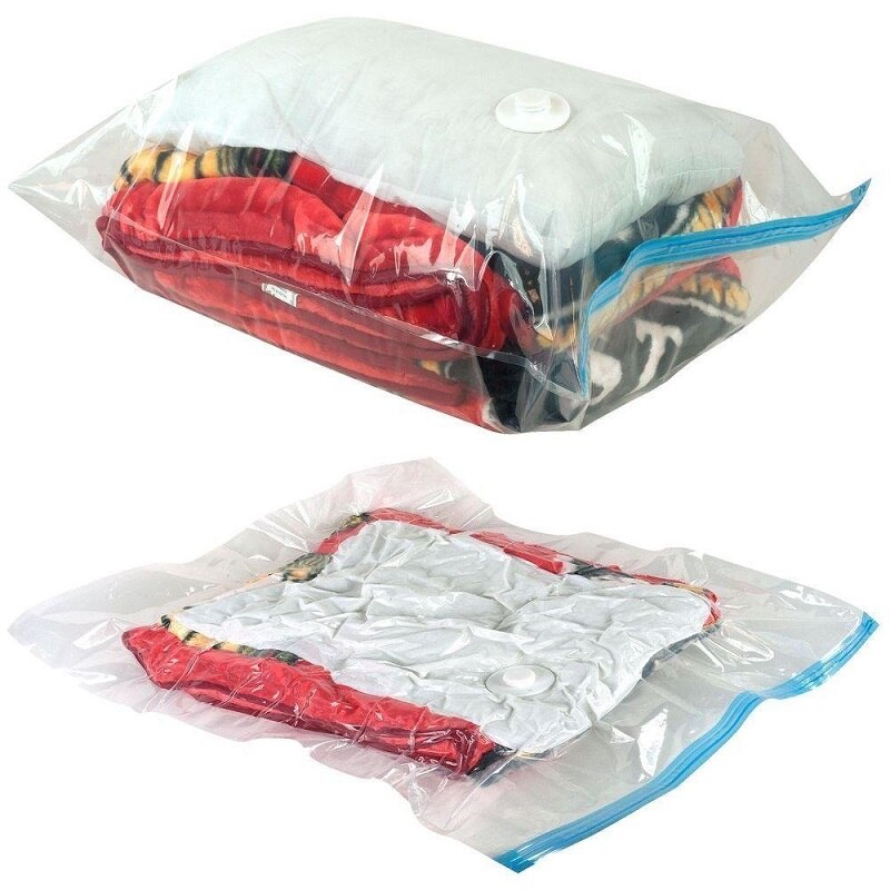 ADMY Vacuum Bag Storage Bag Home Organizer Transparent Border Foldable Clothes Organizer Seal Compressed Saving Storage Bag
