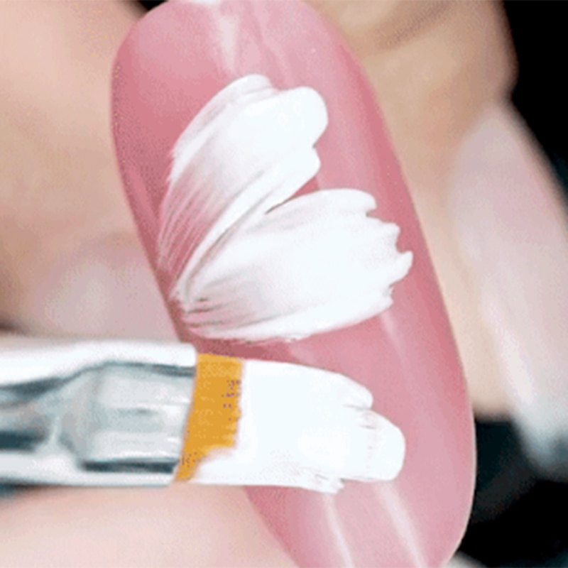 8 stk nail art fransk smil halvmåne form tegning bloom blomst pensel pen gel uv neglemaling diy kronblad gradient sæt manicure