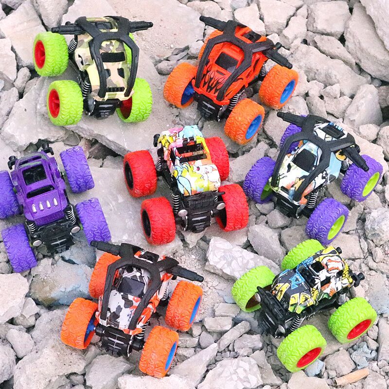 Alloy ABS Inertia Four-Wheel Drive Big Foot Toy Off-Road Vehicle Children&#39;s Stunt Car Toy for Baby