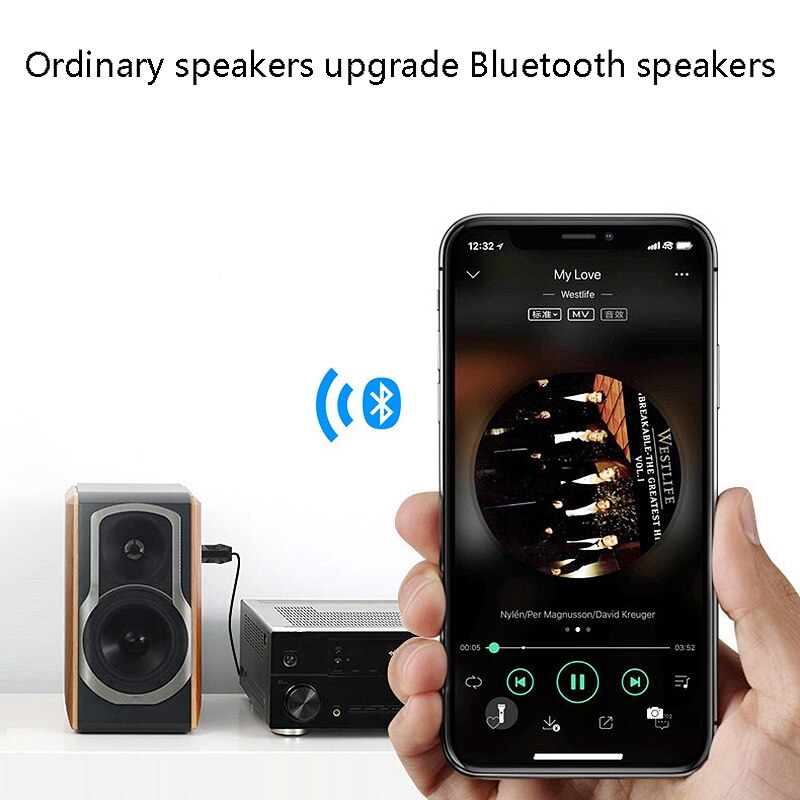O Bluetooth Absender Empfänger Auto AUX Kabel Bausatz USB kabellos Bluetooth Adapter für TV Jack/Kopfhörer/PC
