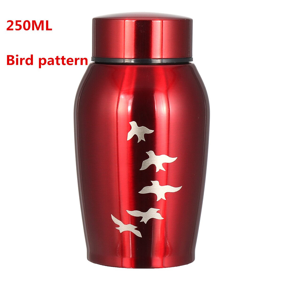 500Ml / 250Ml Stainless Steel Pet Urns For Dogs Cats Birds Hamsters Rabbits Cremation Ash Coffins Burial Of Ashes Pet Memorial: 250ML Bird4