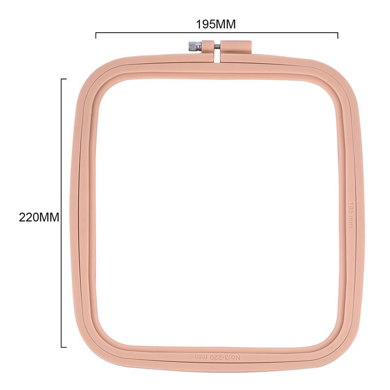 Herramienta de costura, conjunto de marco de aros de bordado de Color madera ovalado redondo, anillos de aro de bordado de plástico para manualidades con aguja de punto de cruz DIY