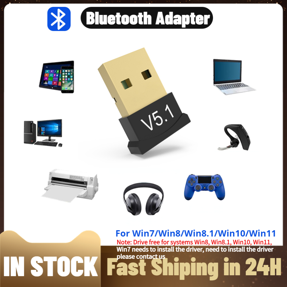 USB Bluetooth Adapter Transmitter Bluetooth 5.1 Receiver Audio Bluetooth Dongle Wireless USB Adapter for PC Computer Laptop
