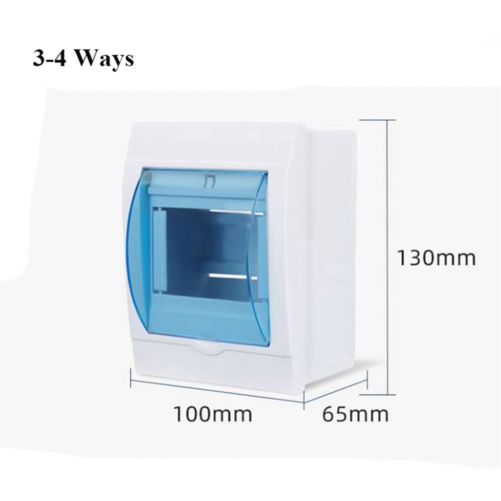 2-3/3-4/4-6/5-8/9-12 Ways Outdoor Project Case Electric Transparent Cover Plastic Boxes Distribution Protection Box: 3-4Ways