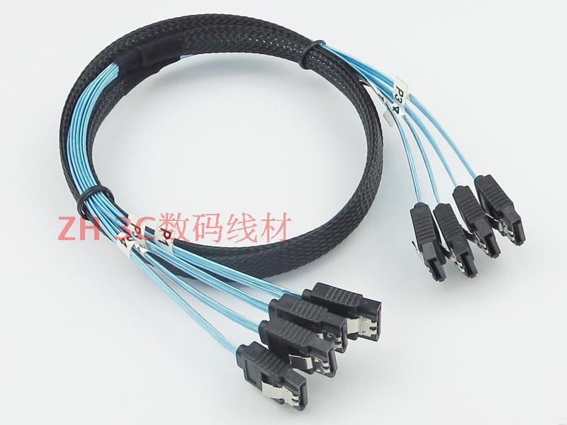 4 geïnstalleerde sata-kabel sata 3.0 vier geïnstalleerde server harde schijf sata datakabel sata 3 iii generatie