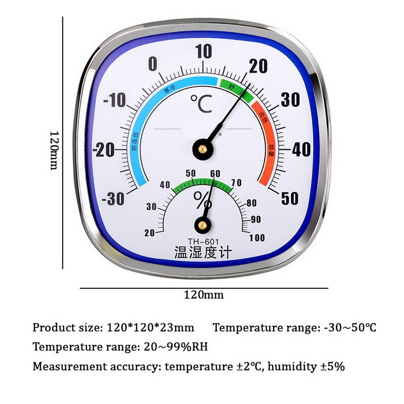 Thermometer and Hygrometer Analog Humidity Gauge T... Grandado