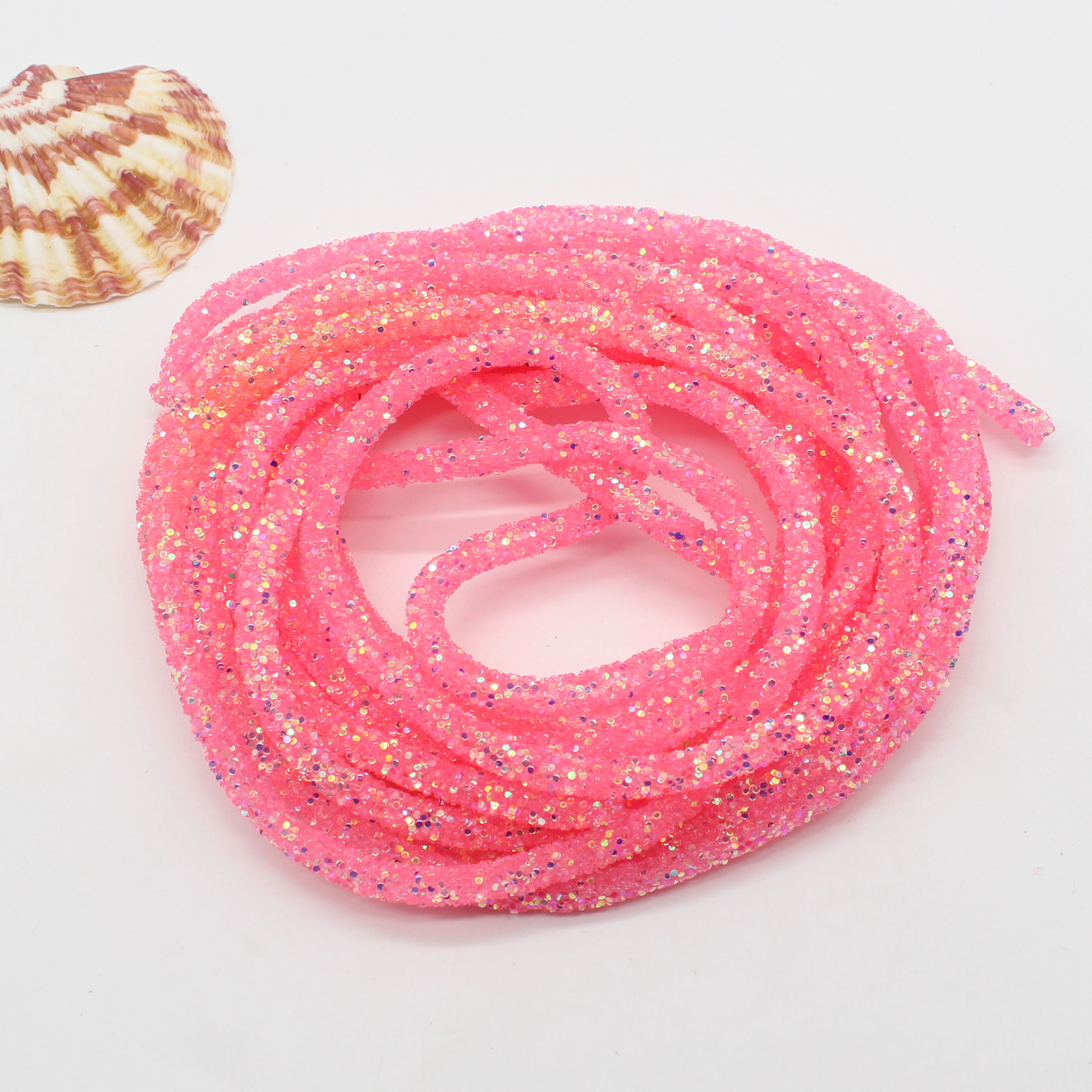 1 yards Kerst Kleur Glitter Steentjes Pailletten Passementen Zachte Buis Koord Touw DIY Kledingstuk Schoenen Feestdecoratie Bruiloft