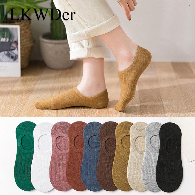 3 Pairs/lot Womens Cotton Invisible No Show Socks Short Socks Cute Thin Ankle Boat Socks Non-slip Summer Silicone US $ 5