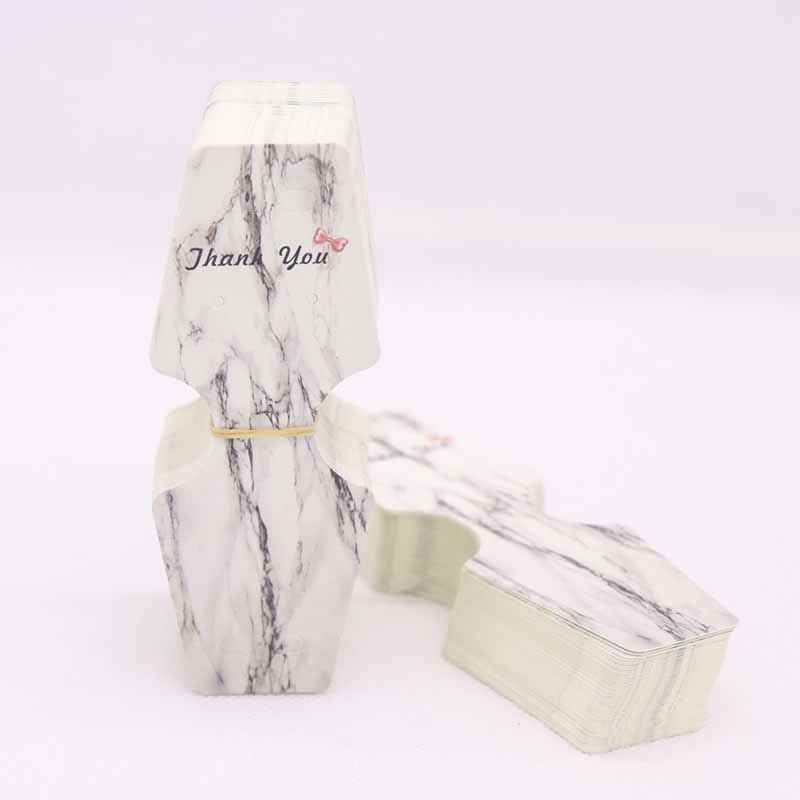 Multiple Marbling Jewelry Display&Packaging Cards Thank You Necklace&Hair Clip&Earring Cards 50pcs/lot: 4.5x12cm