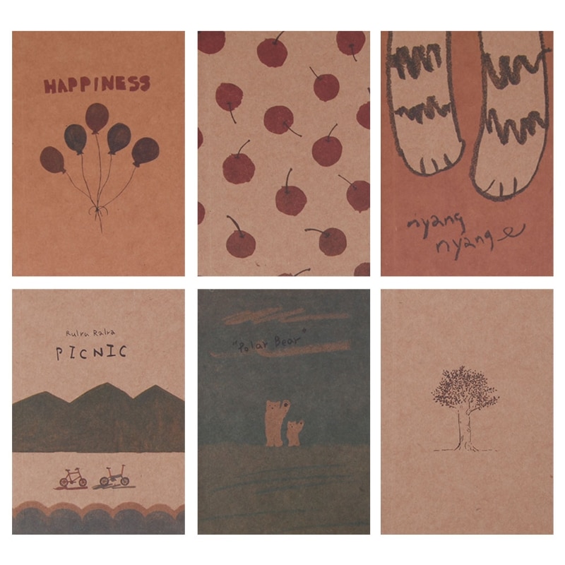 Notebook Blank Page Painting Paper Book Journal Diary Notepad Memo Pads Supplies