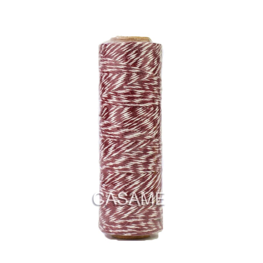 100% Natuurlijk Katoen Touw 4ply (100Yards) 1 Pcs Dunne Bakkers Touw Kleur Baker Touw Zilver Goud Rood Roze Katoen String Kleur: wine red