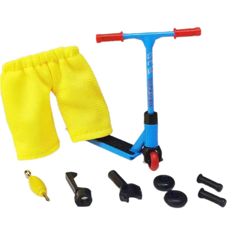 10 stück interaktive mini-fingerroller, stunt-fingerspielzeug, rollschuhe, roller-fingerspielzeug, mini-spielzeug für kleinkinder 03kd: Blau