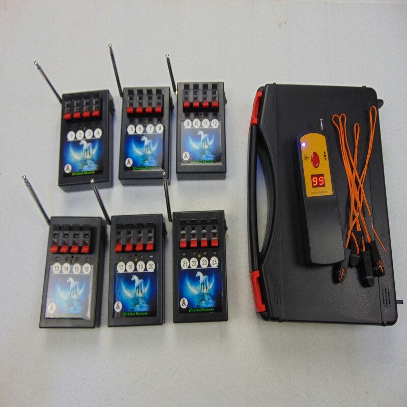 24 sinais fogos de artifício sistema iluminação controle remoto receptor ZY04R-3 máquina casamento sem fio frio led fonte festa palco