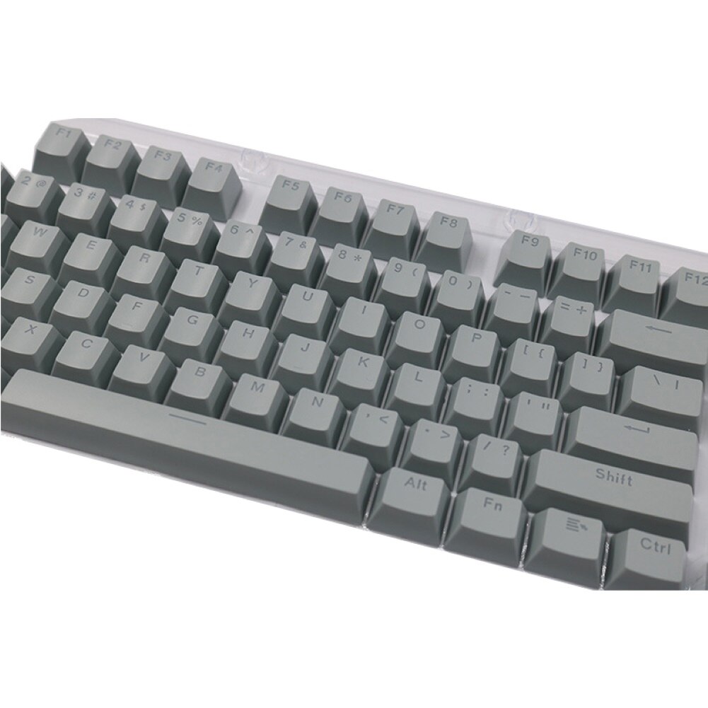 104Pcs Universal Key Cap Set Ergonomic Doubleshot Backlit Keycaps for Mechanical Keyboard Key Caps Keycap Keyboards Accessories: Grey