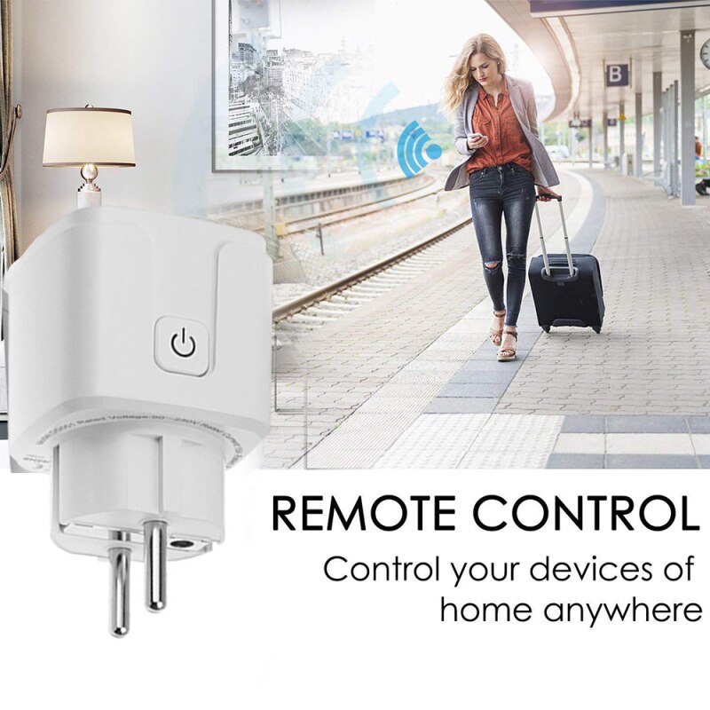 Tuya Smart Life EU WiFi Smart Plug 16A Wireless Remote Voice Control Power Monitor Timer Socket For Google Home Alexa Smart Home