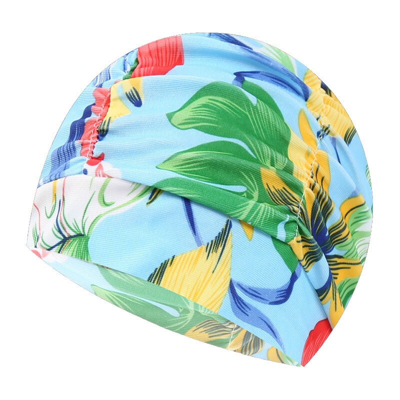 Czepek pływacki kobiety Unisex dziewczyny długie włosy czepek kąpielowy czepek Stretch Drape bezpłatny rozmiar basen kąpielowy Sport elastyczny Nylon Turban: S