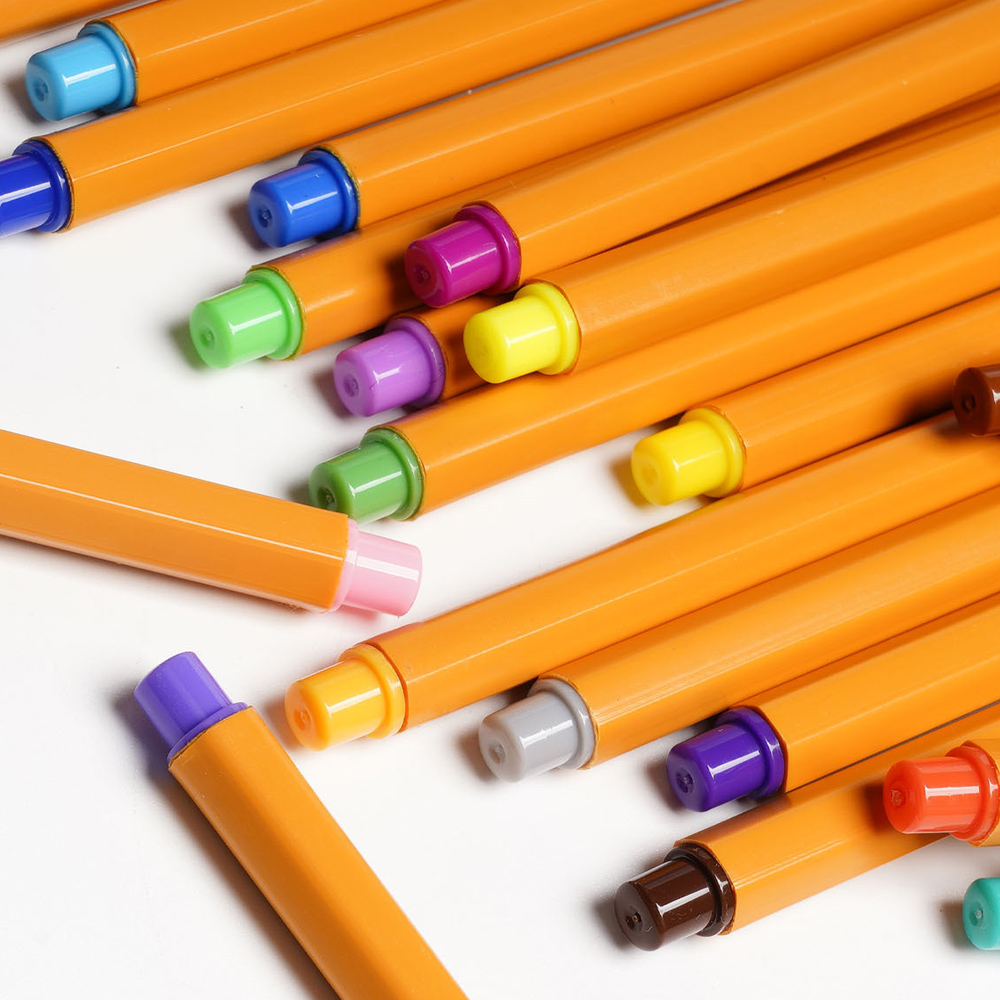 Kleurrijke Fineliner Marker Set 6/12/18/24 Kleuren Waterbasis Micron Pennen voor Tekening Schilderen manga School Kantoor Kunstbenodigdheden