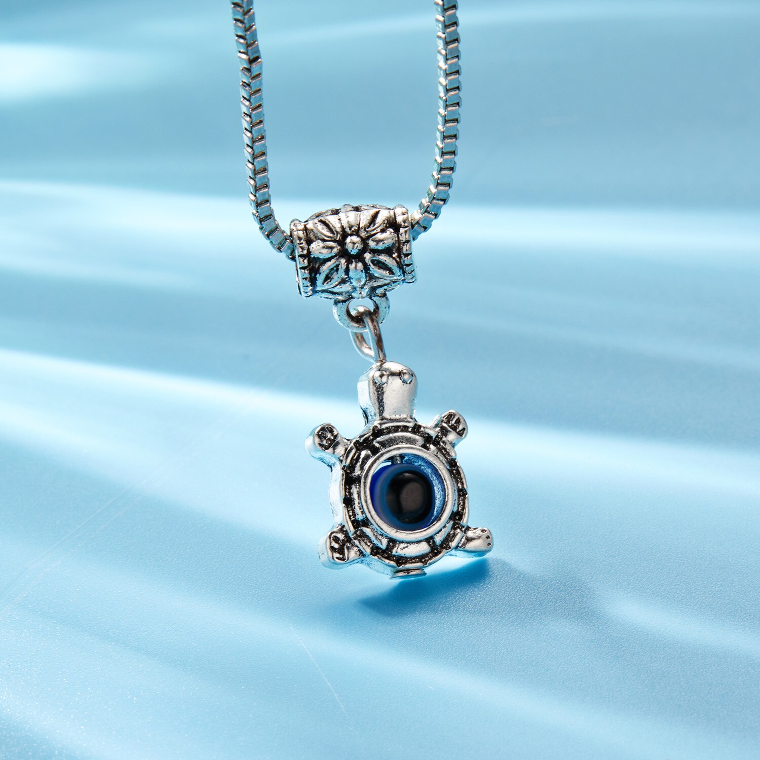 Türkische Bösen Augen Halsketten Für Frauen Vintage Schildkröte Eule Elefant Schmetterling Hamsa Hand Bule Auge Anhänger Halsketten Party: Style 5