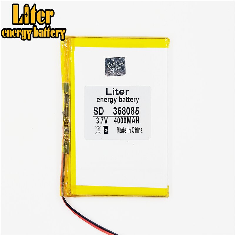 358085 3.7 V 4000 mah tablet battery brand tablet general polymer lithium battery