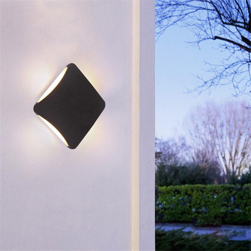 LED Outdoor Waterproof Wall Light 12W LED Garden Wall Lamp Aisle Light Exterior Wall Balcony Corridor Aluminum Lighting NR-61